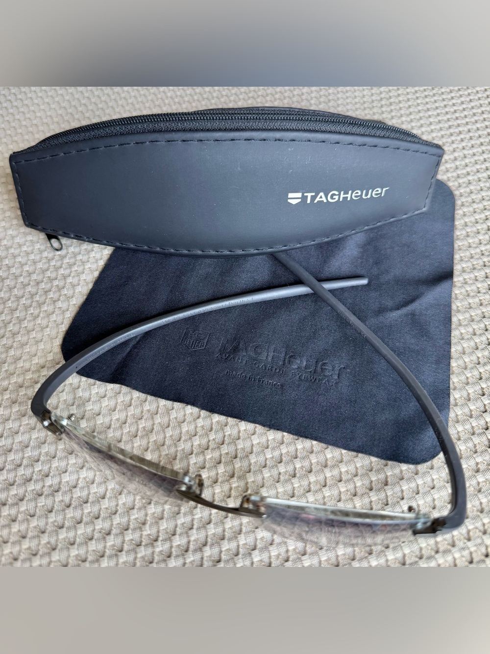 TAG Heuer Eyeglasses Avantgarde TH3744,rimless,incl.designer case,made in France